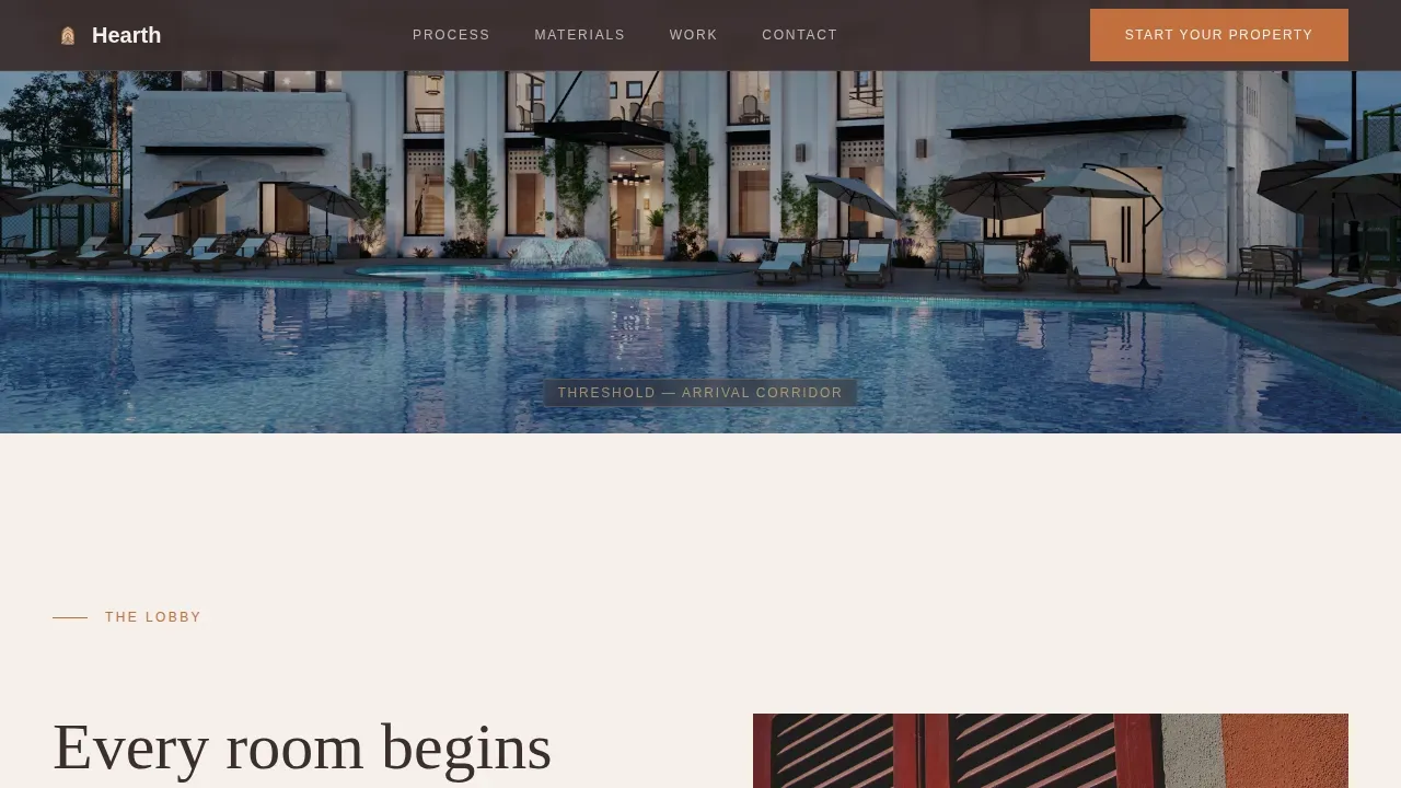 Hotel Interior Designer Landing Page Template