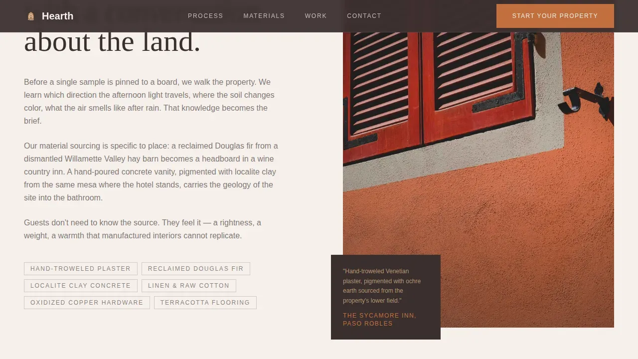 Hotel Interior Designer Landing Page Template