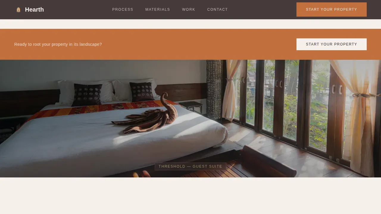 Hotel Interior Designer Landing Page Template