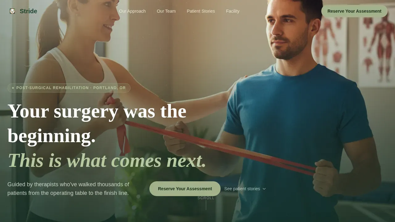 Intensive Rehabilitation Therapy Landing Page Template