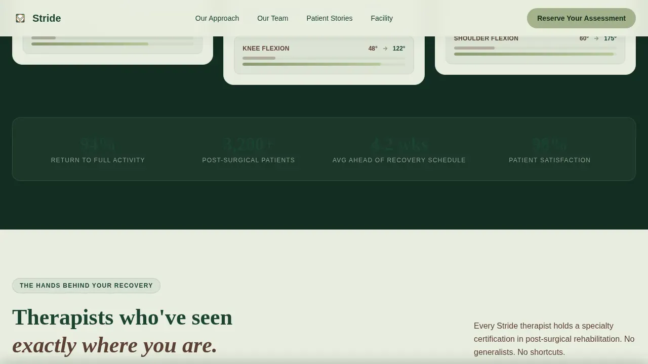 Intensive Rehabilitation Therapy Landing Page Template