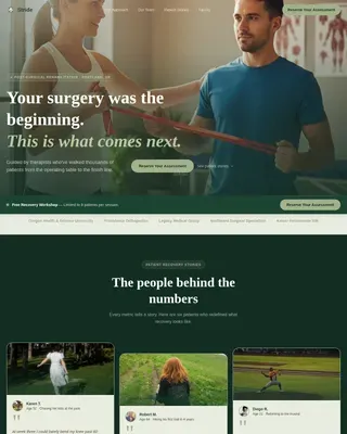 Intensive Rehabilitation Therapy Landing Page Template