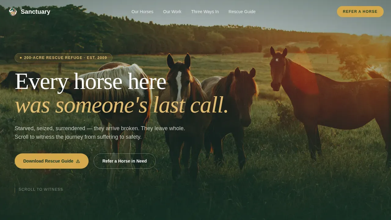 Compassionate Equine Care Landing Page Template