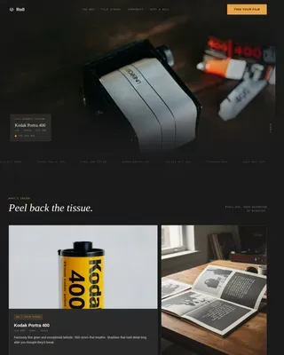 Curated Film Experience Landing Page Template