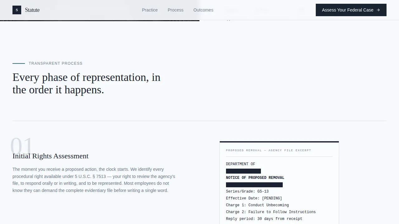 Trusted Government Legal Landing Page Template