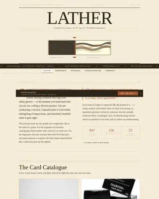 Editorial Soap Making Blog Landing Page Template