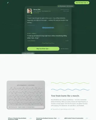 Specialist Wellness Modalities Reviews & Social Proof Website Template