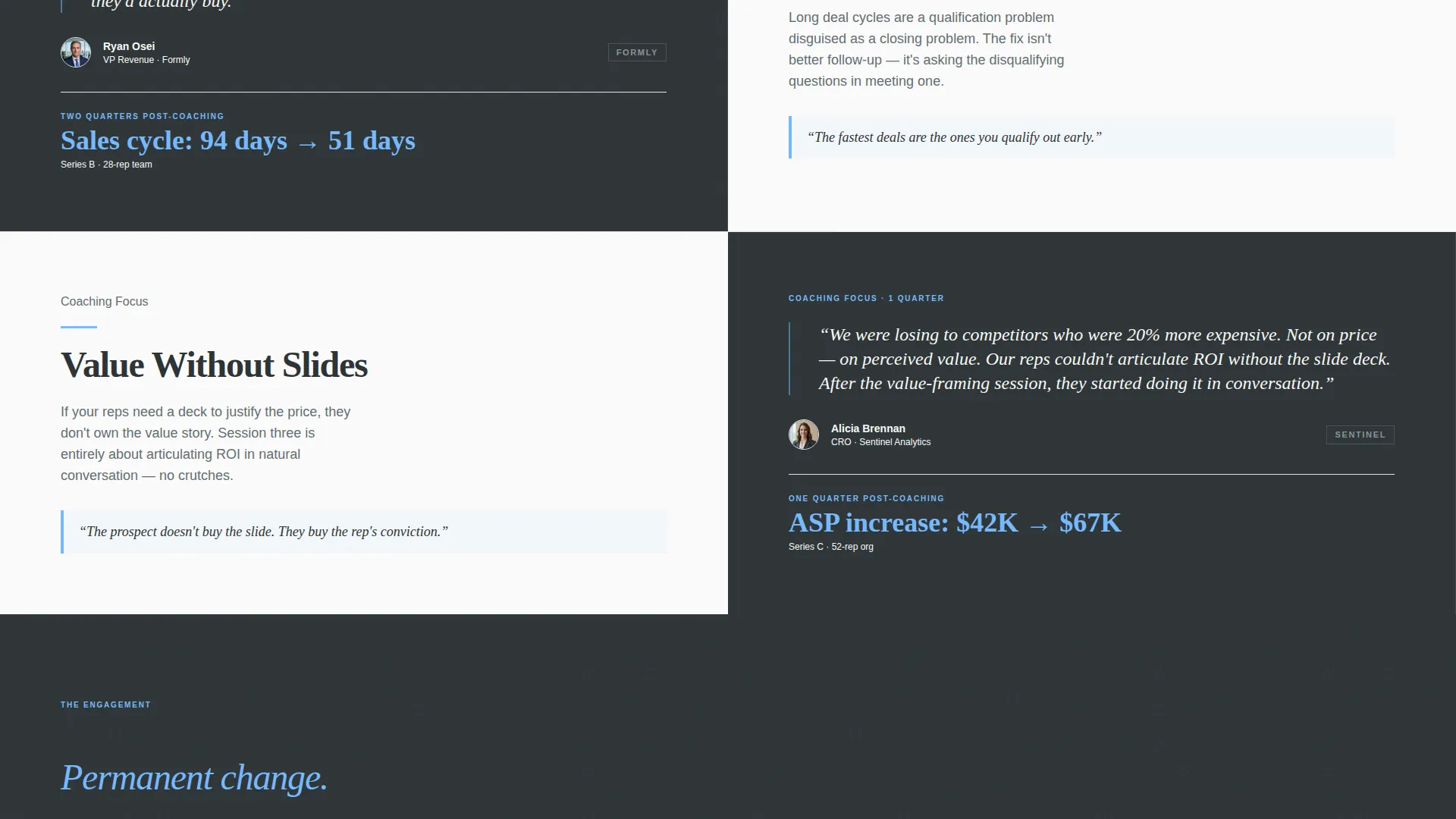 Sales Coaching Landing Page Template | Editorial Design