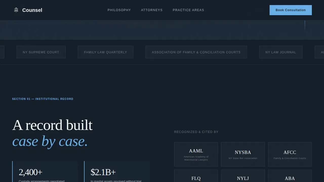Law Firm & Attorney Booking Website Template