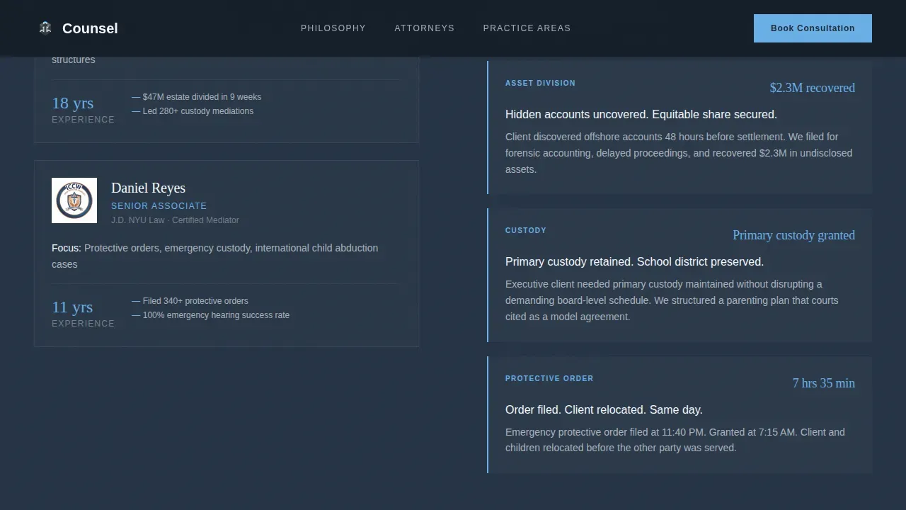 Law Firm & Attorney Booking Website Template