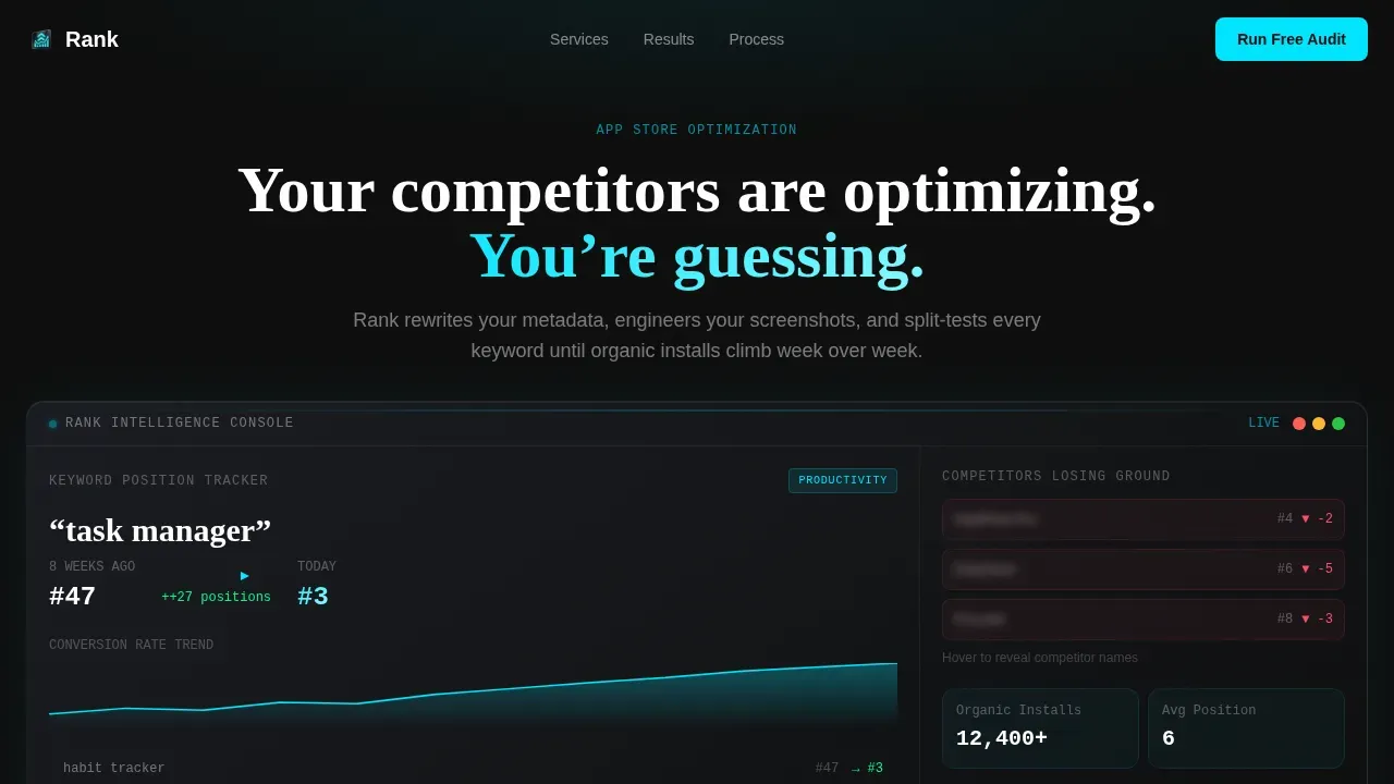 Smart App Store Optimization Landing Page Template