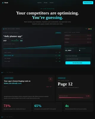 Smart App Store Optimization Landing Page Template