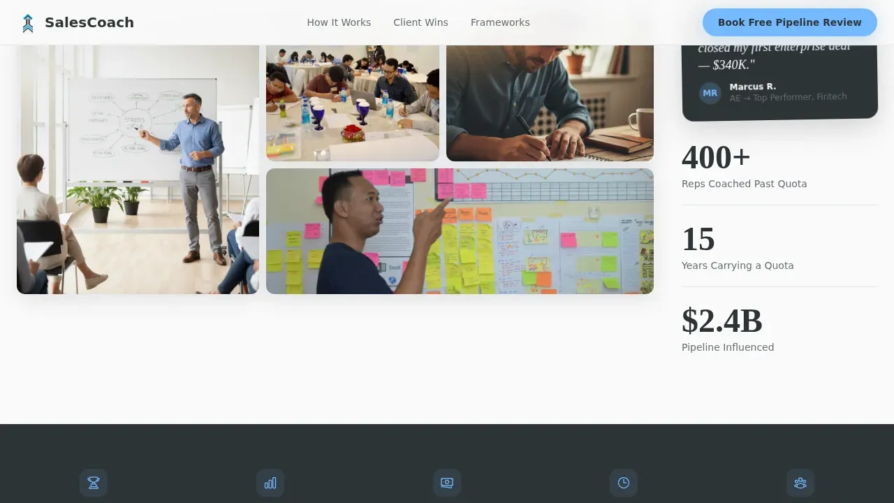 Mastery Sales Coaching Landing Page Template