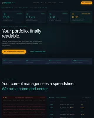Pharmacy Software Portfolio & Case Study Website Template