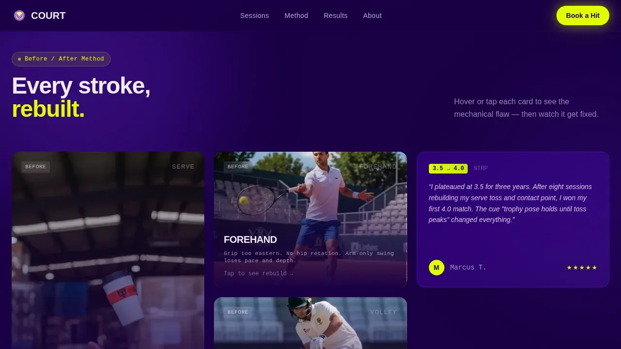 Expert Sports Academy & Coaching Appointment Booking Website Template