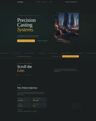 Investment Casting Equipment Landing Page Template