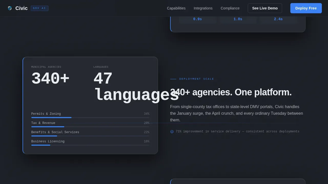 Government Chatbot Landing Page Template