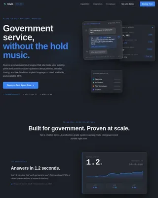 Government Chatbot Landing Page Template