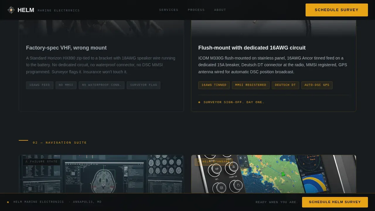Marine Electronics Landing Page Template