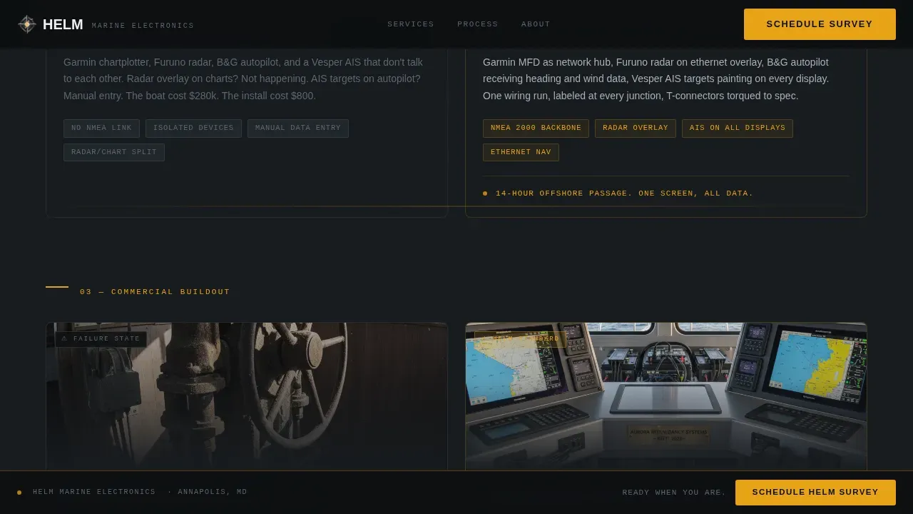 Marine Electronics Landing Page Template