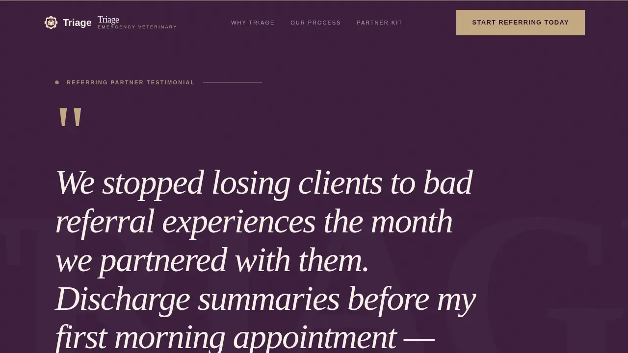Veterinary Referral Landing Page Template