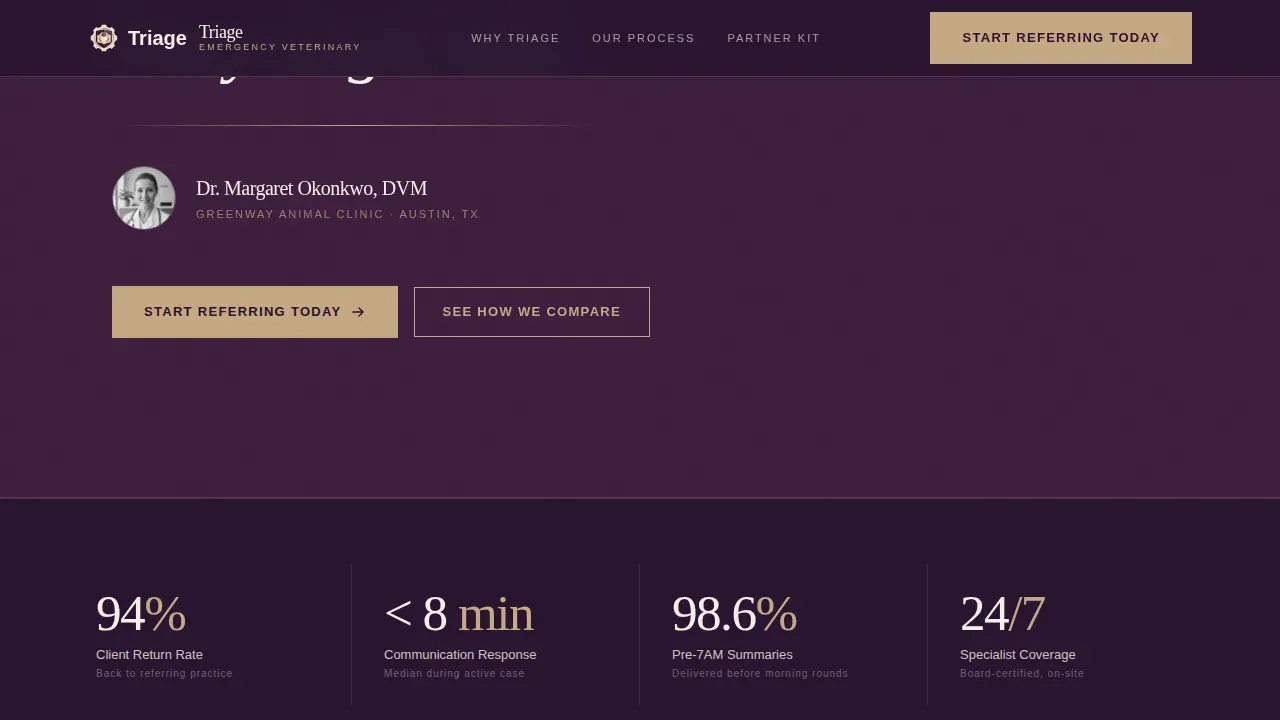 Veterinary Referral Landing Page Template