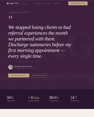Veterinary Referral Landing Page Template