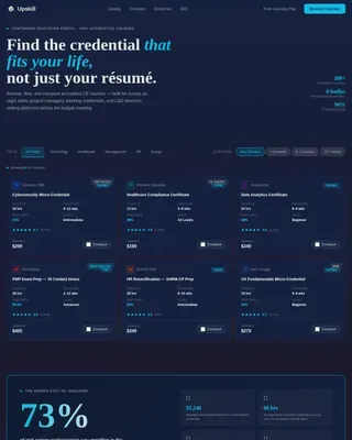 Course Discovery Education | Free Website Template | Rocket