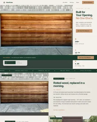 Custom Garage Door Landing Page Template