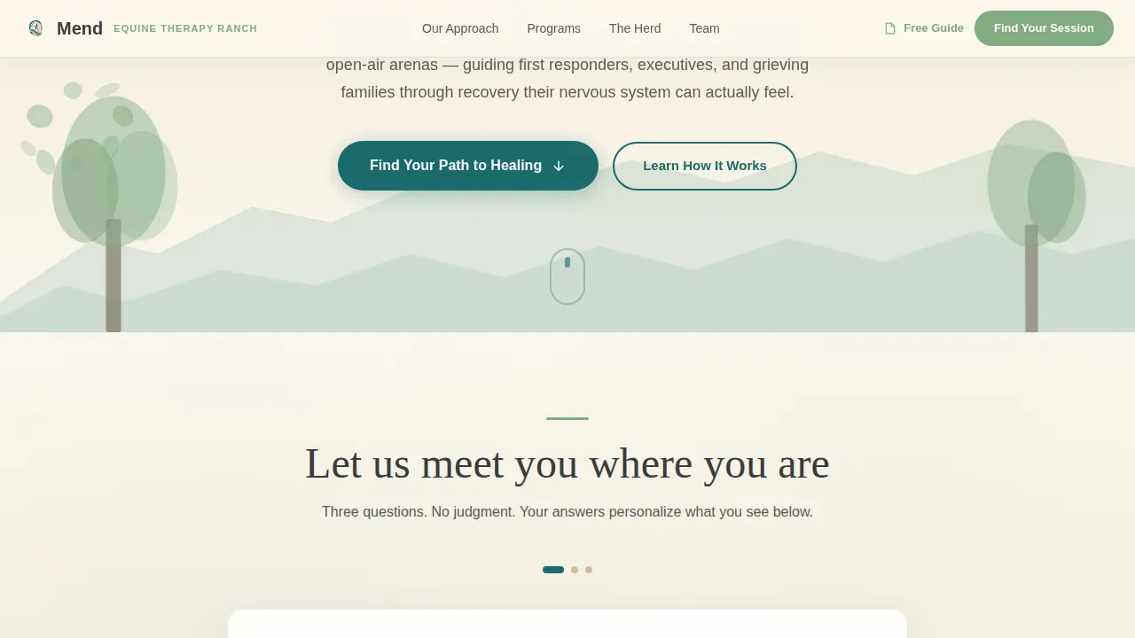 Wellness Modalities Appointment Booking Website Template