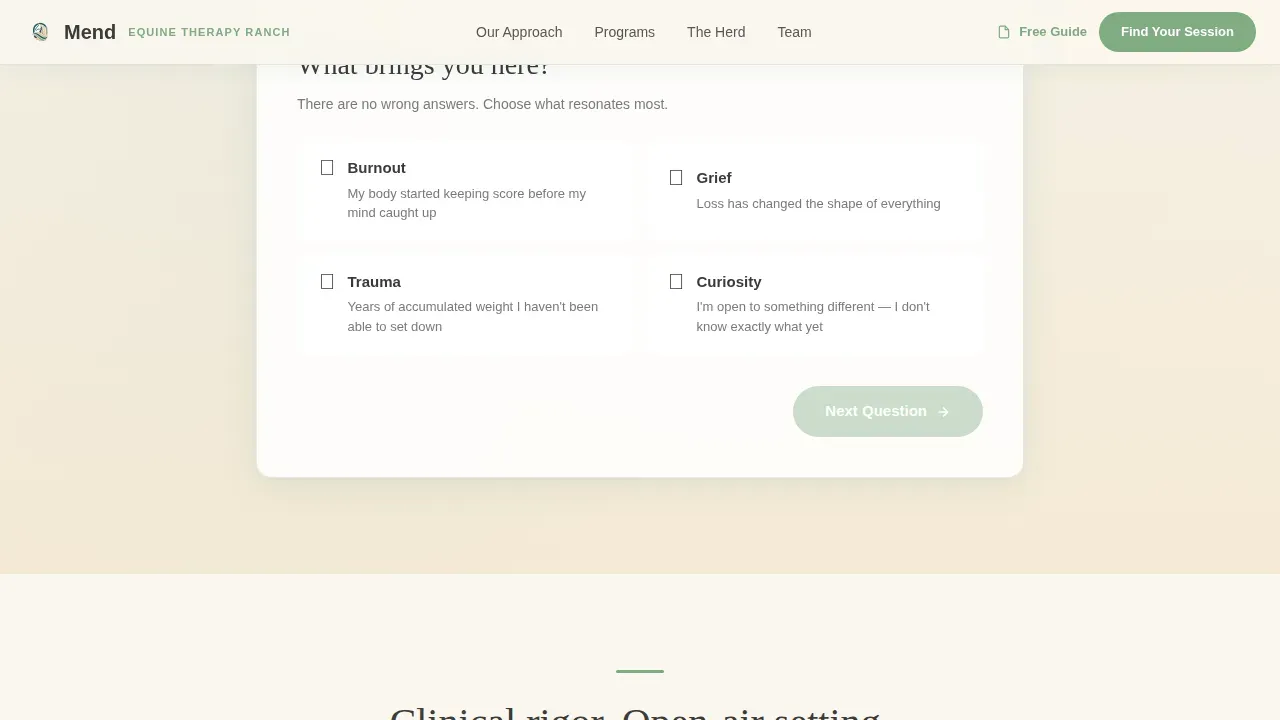 Wellness Modalities Appointment Booking Website Template