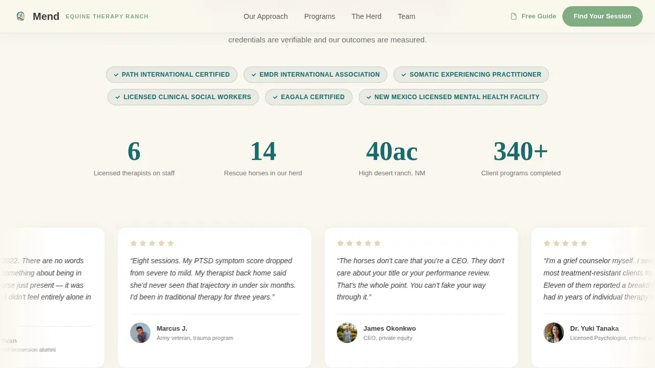 Wellness Modalities Appointment Booking Website Template