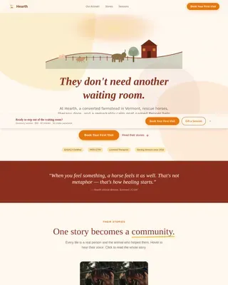 Therapeutic Equine Center Landing Page Template
