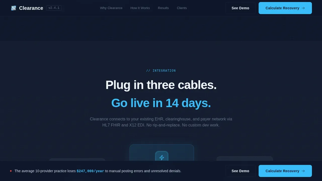 Healthcare Billing Platform Landing Page Template