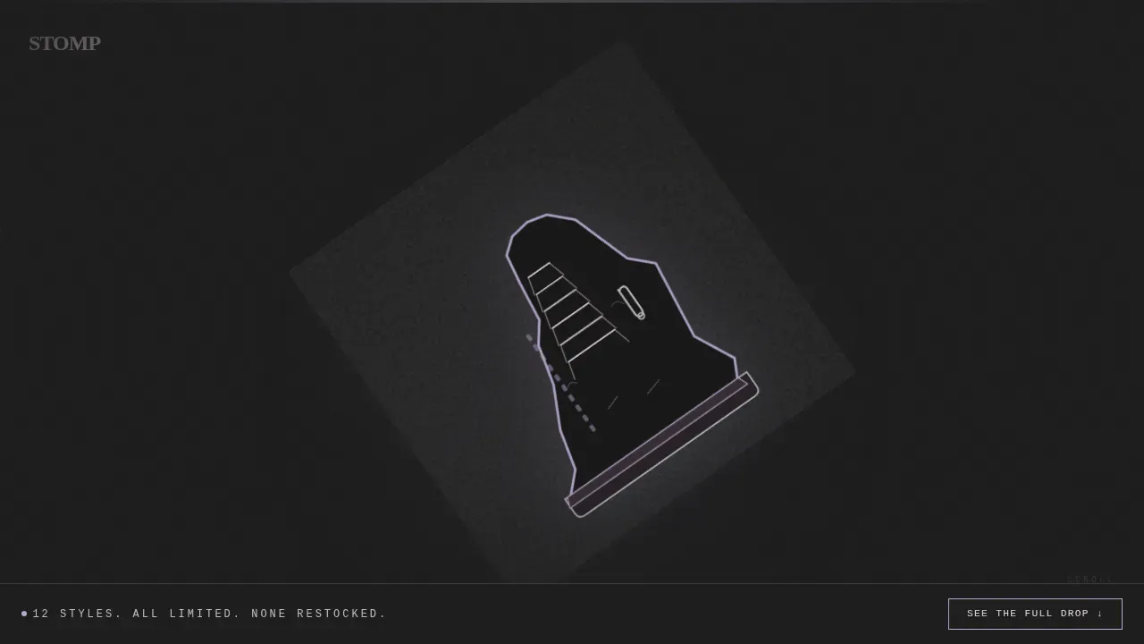 Punk Footwear Brand Landing Page Template