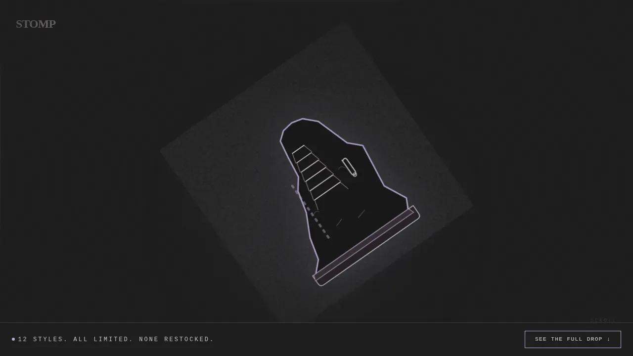 Punk Footwear Brand Landing Page Template