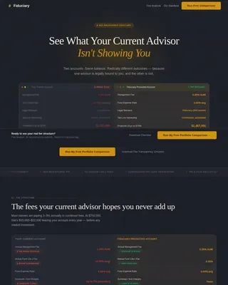 Fortified Retirement Portfolio Landing Page Template