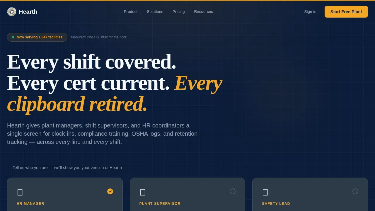Smart Manufacturing HR | Free Website Template | Rocket