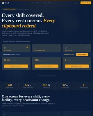 Smart Manufacturing HR | Free Website Template | Rocket