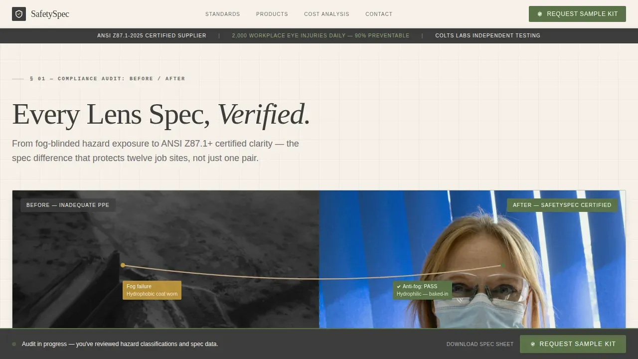 Compliance Dashboard Landing Page Template