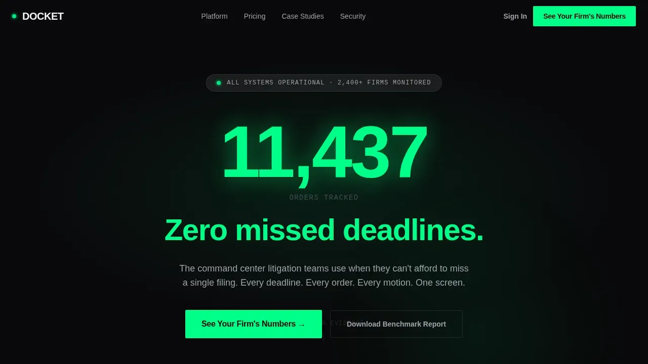 Bold Brutalist Legal Order Management Landing Page