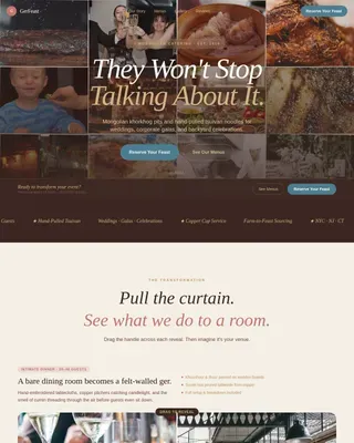 Mongolian Catering Landing Page Template