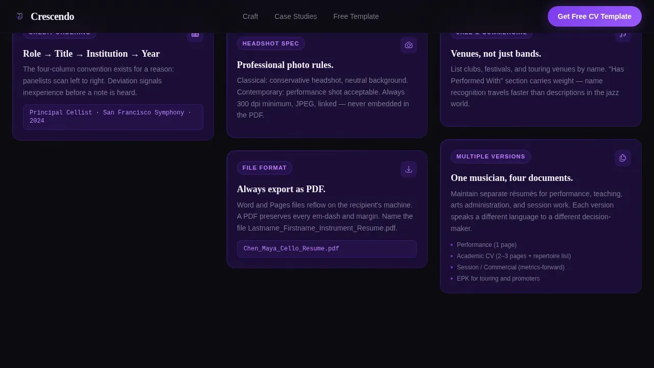 Advanced Musician Profile Professional Website Template
