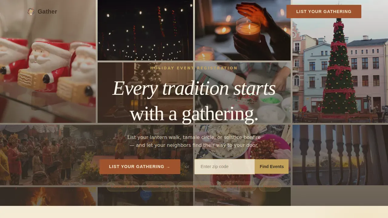 Heritage Holiday Celebration Landing Page Template