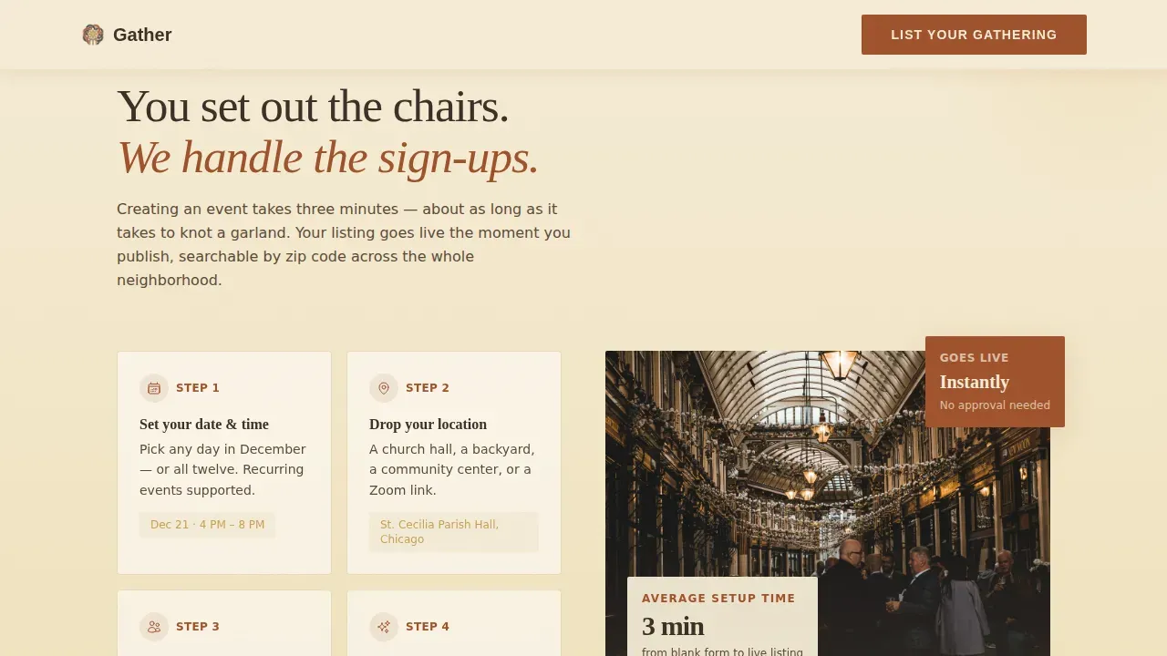 Heritage Holiday Celebration Landing Page Template