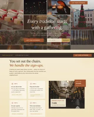 Heritage Holiday Celebration Landing Page Template
