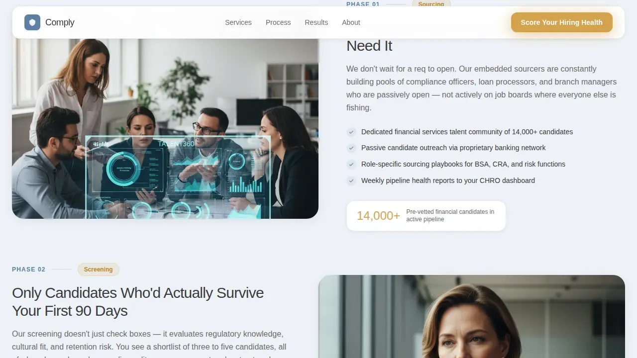 Trusted Finance Talent | Free Website Template | Rocket
