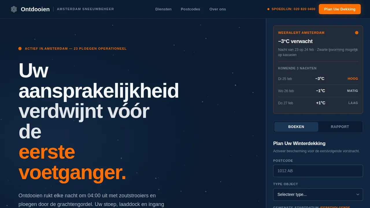 Seasonal Ice Management | Free Website Template | Rocket