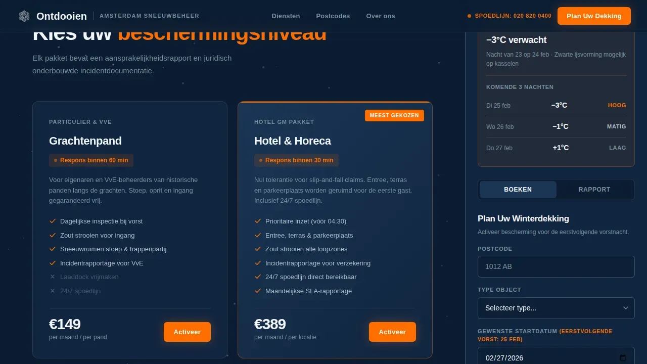 Seasonal Ice Management | Free Website Template | Rocket