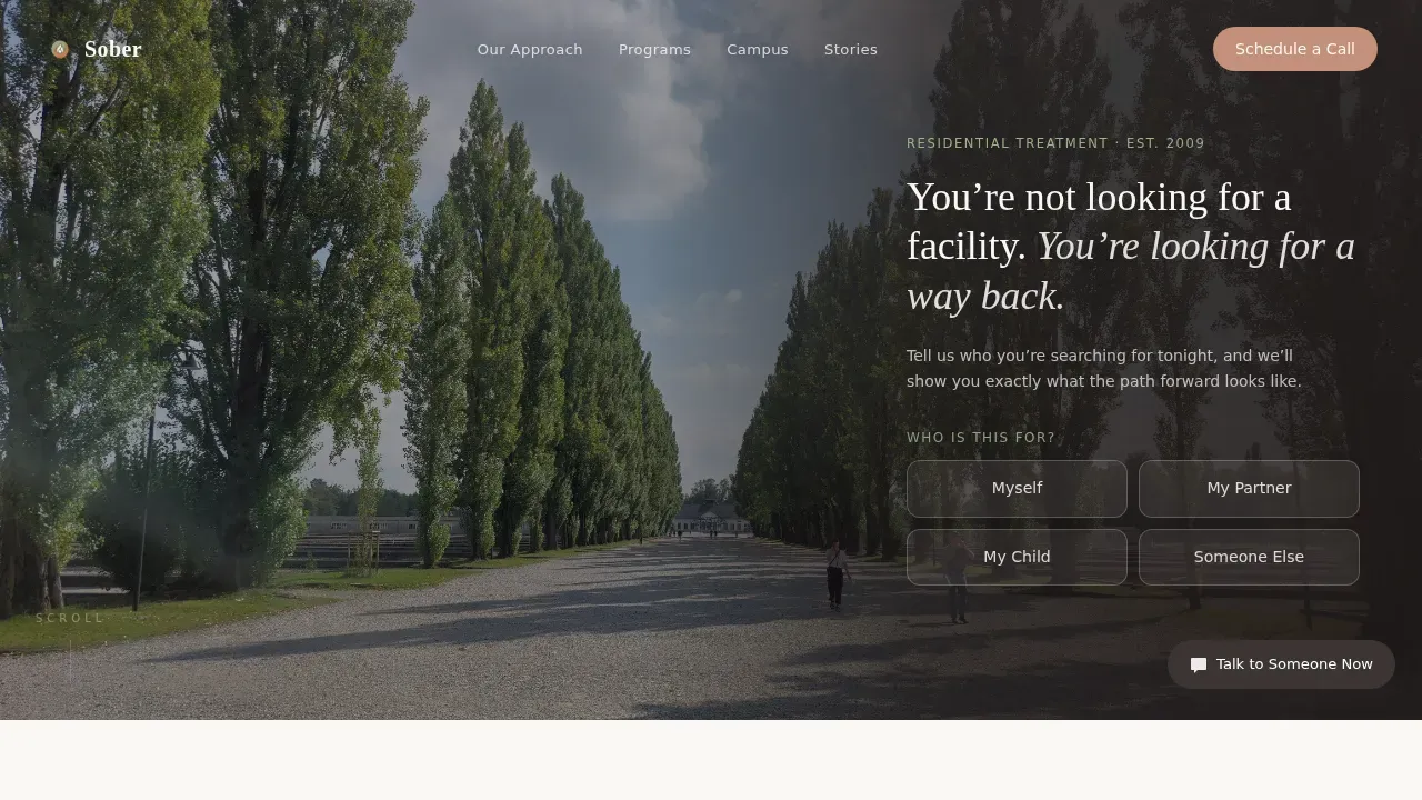 Compassionate Recovery Facility Landing Page Template